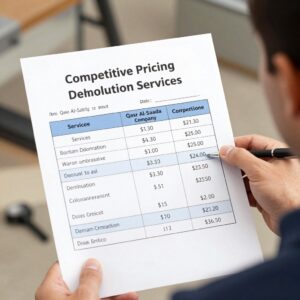 أسعار تنافسية لخدمات الهدم في شركة قصر السعادة