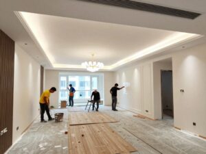 أعمال تشطيبات داخلية لمشروع توسيعات في الكويت