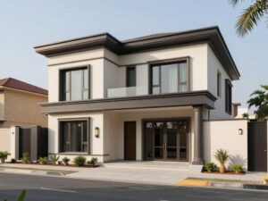 بناء ملحق خارجي لفيلا في منطقة الجابرية بالكويت