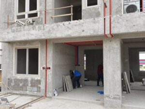 تمديدات كهربائية وصحية لملحق سكني - بناء ملاحق