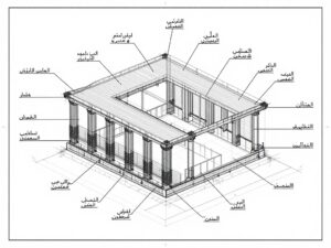 رسم توضيحي لمصطلحات بناء طوابق مع تسميات فنية باللغة العربية رسم توضيحي لمصطلحات بناء طوابق مع تسميات فنية باللغة العربية