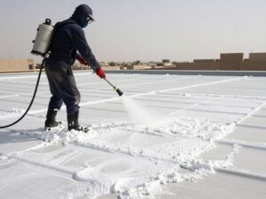 رش الفوم العازل على سطح في الكويت