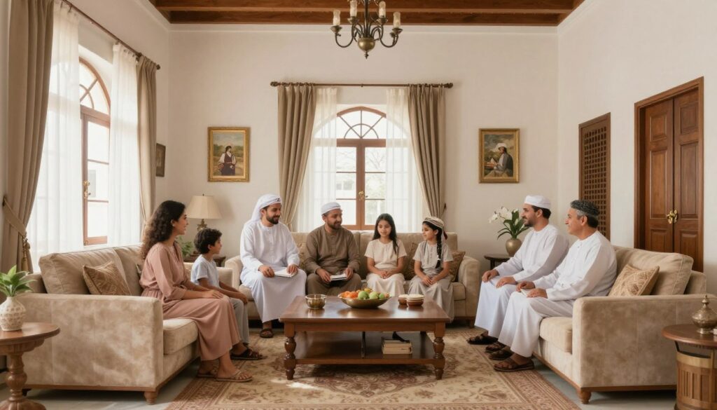 عائلة تستمتع بمنزلها بعد الانتهاء من مشروع ترميم بيت بيتي