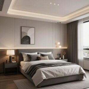 غرفة نوم إضافية أنيقة مع تصميم عصري