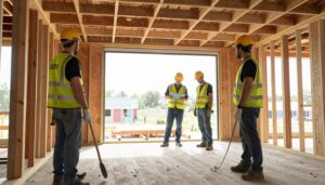 فريق عمل محترف يقوم بإضافة غرفة بشكل متقن