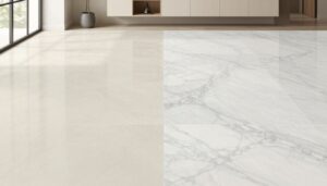 مقارنة بين السراميك رخام والرخام الطبيعي في منزل حديث مقارنة بين السراميك رخام والرخام الطبيعي في منزل حديث