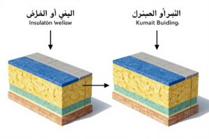 مقارنة بين طرق تركيب العزل المختلفة للأسطح والجدران