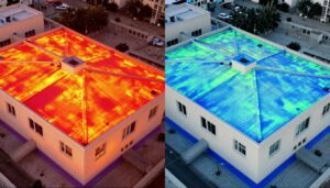 مقارنة بين مبنى معزول وغير معزول في الكويت