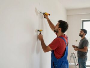 مقاول ترميم الفروانية يقوم بإصلاح جدار