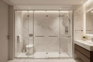 ملحق حمام فاخر بتصميم عصري - بناء ملاحق