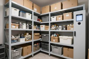 ملحق مستودع منظم لتخزين الأغراض - بناء ملاحق