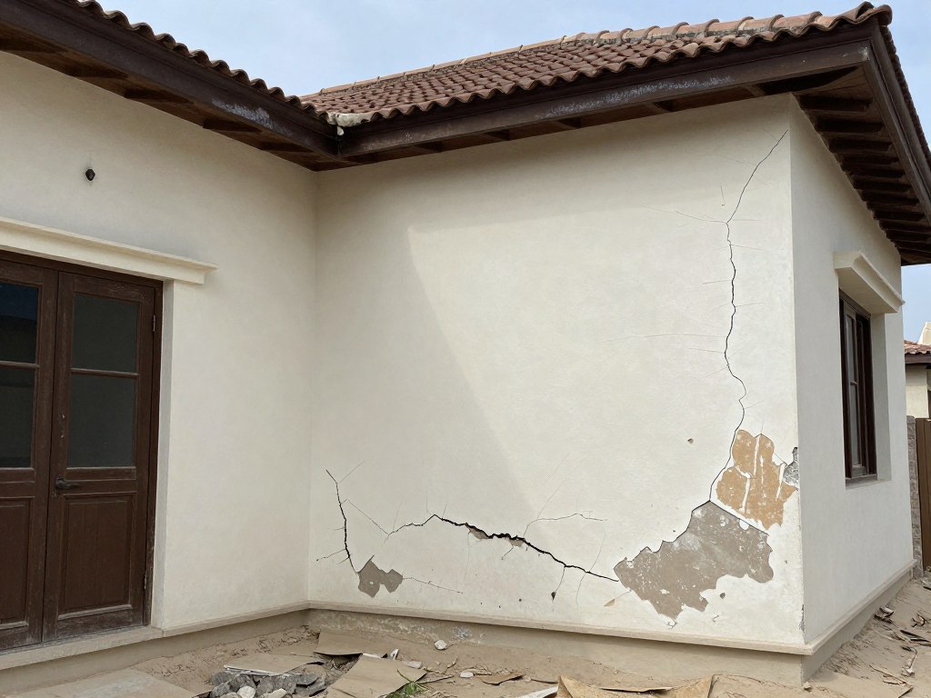 منزل يحتاج إلى ترميمات تعديلات بسبب العوامل الجوية