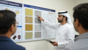 مهندس يشرح أنواع العوازل وفوائدها لعميل في الكويت