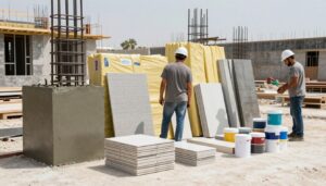 مواد بناء عالية الجودة يستخدمها مقاول شاطر في الكويت