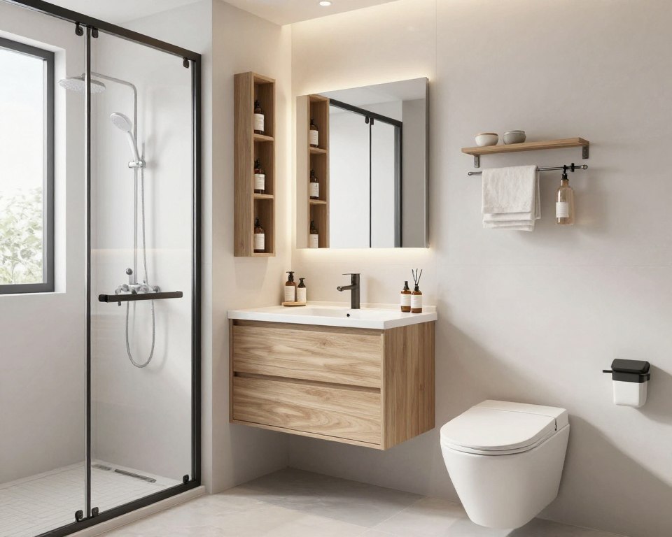 أفكار لتوفير المساحة في الحمامات الصغيرة