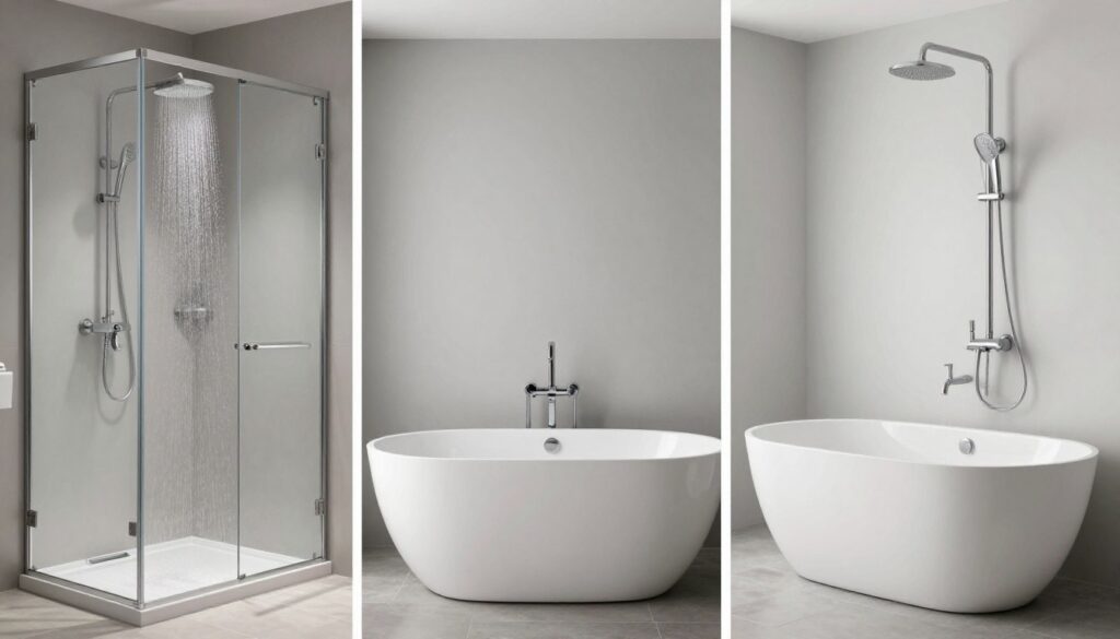 أنواع الدش وأحواض الاستحمام