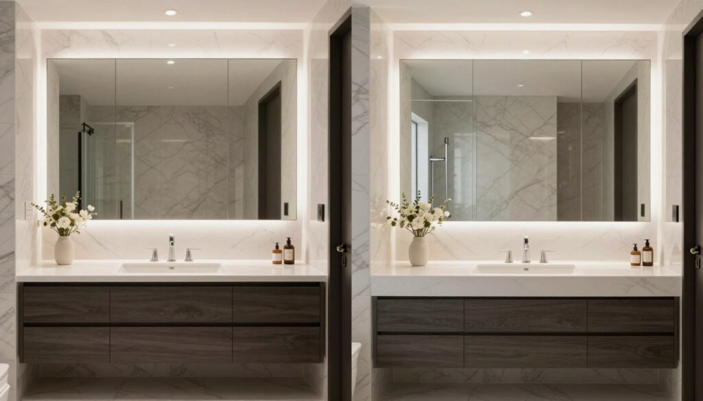 إعادة بناء حمامات حديثة بتصميم عصري وأنيق