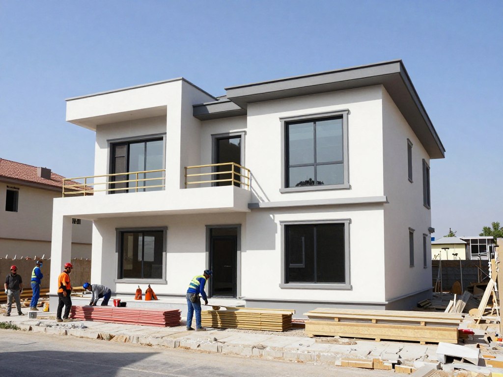 بناء ملحق خارجي لفيلا في الكويت