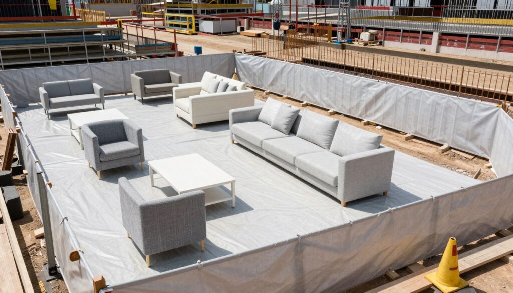 تحضير موقع عمل لإزالة جدار