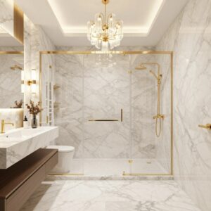 تصميم حمام فاخر بالرخام تصميم حمام فاخر بالرخام