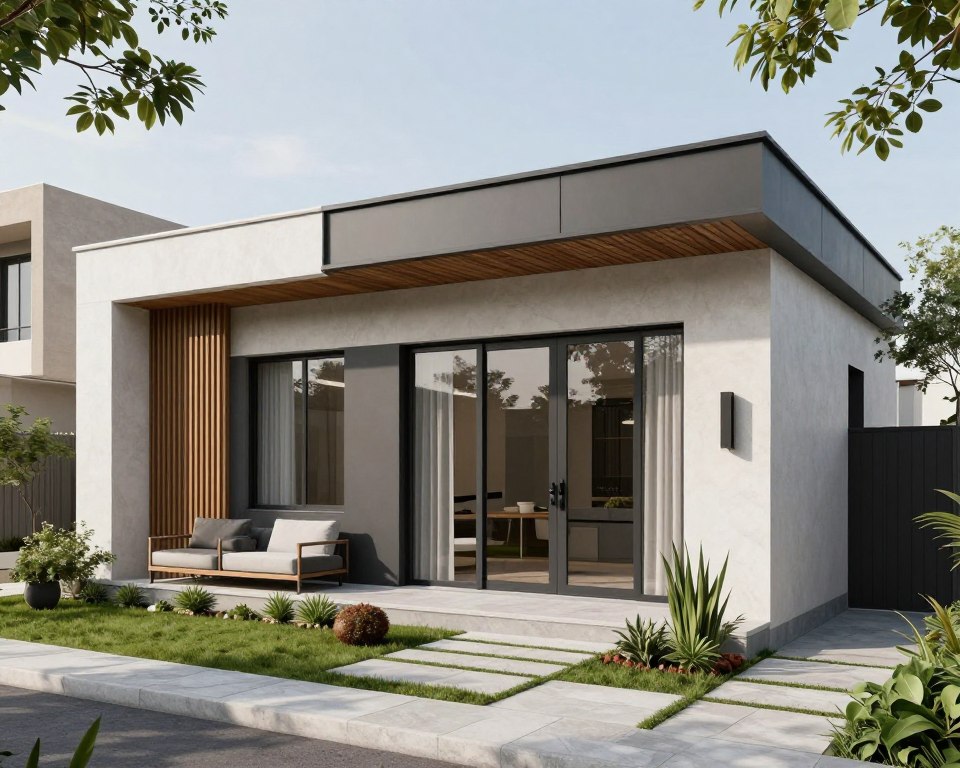 تصميم ملحق خارجي عصري في الكويت