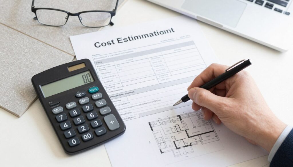 تقدير تكلفة مشروع إزالة البلاط