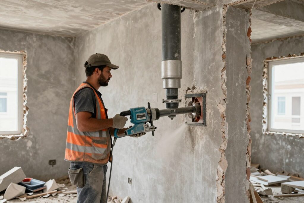 تكسير الجدران بدقة باستخدام معدات متخصصة