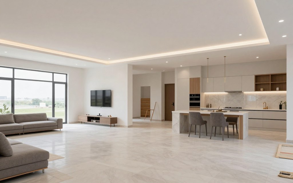 توسيع المطبخ وغرفة المعيشة في الكويت