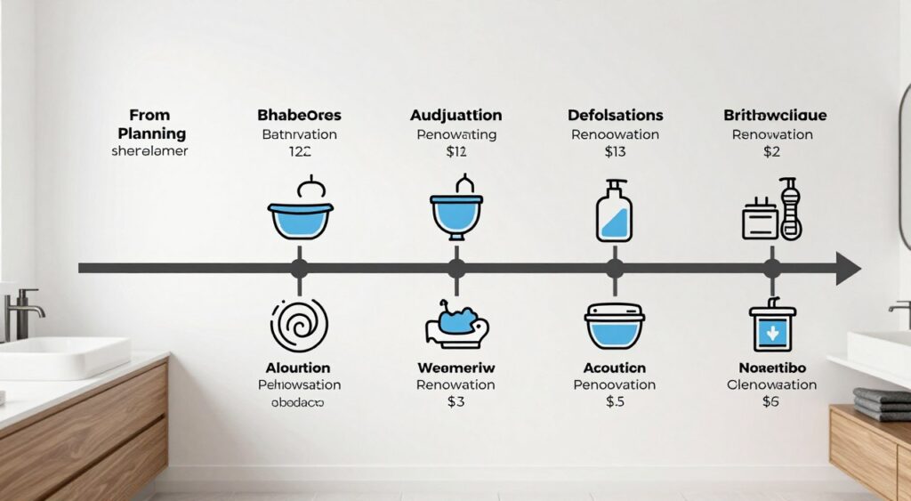 جدول زمني لمشروع تجديد حمام