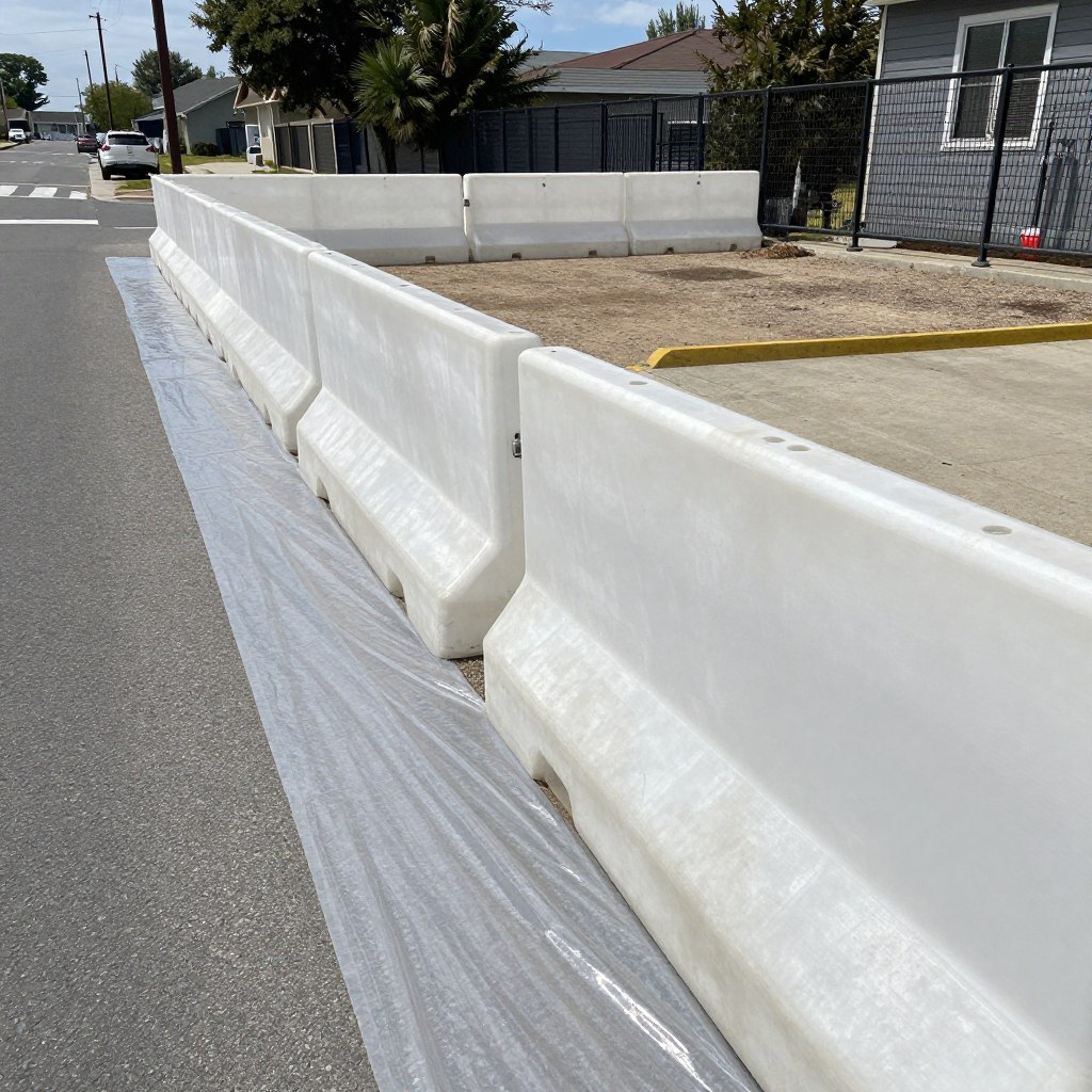 حواجز غبار في موقع بناء