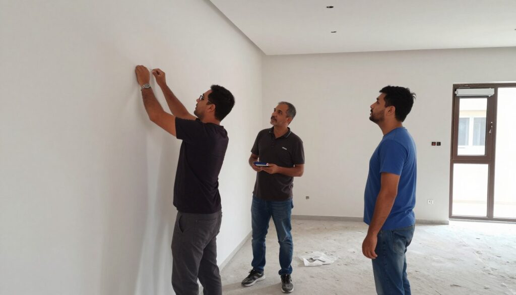 عميل يتفقد مشروع تشطيب منجز