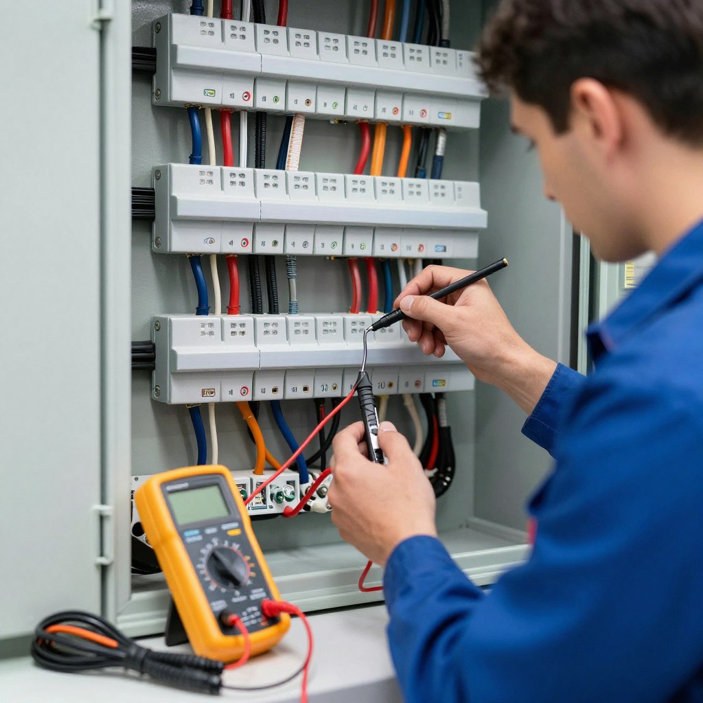 فحص وصيانة الأنظمة الكهربائية