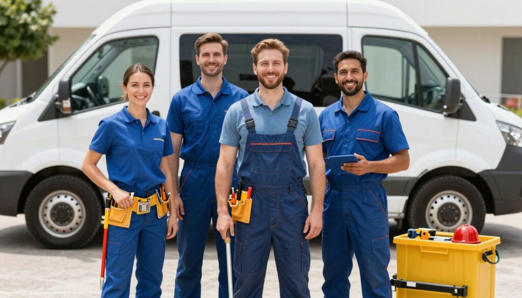 فريق عمل محترف في السباكة والكهرباء