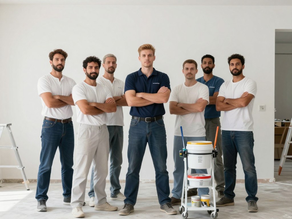 فريق عمل محترف من الصباغين في الكويت