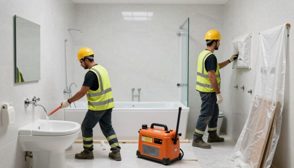 فريق محترف يقوم بتكسير حمامات في الكويت