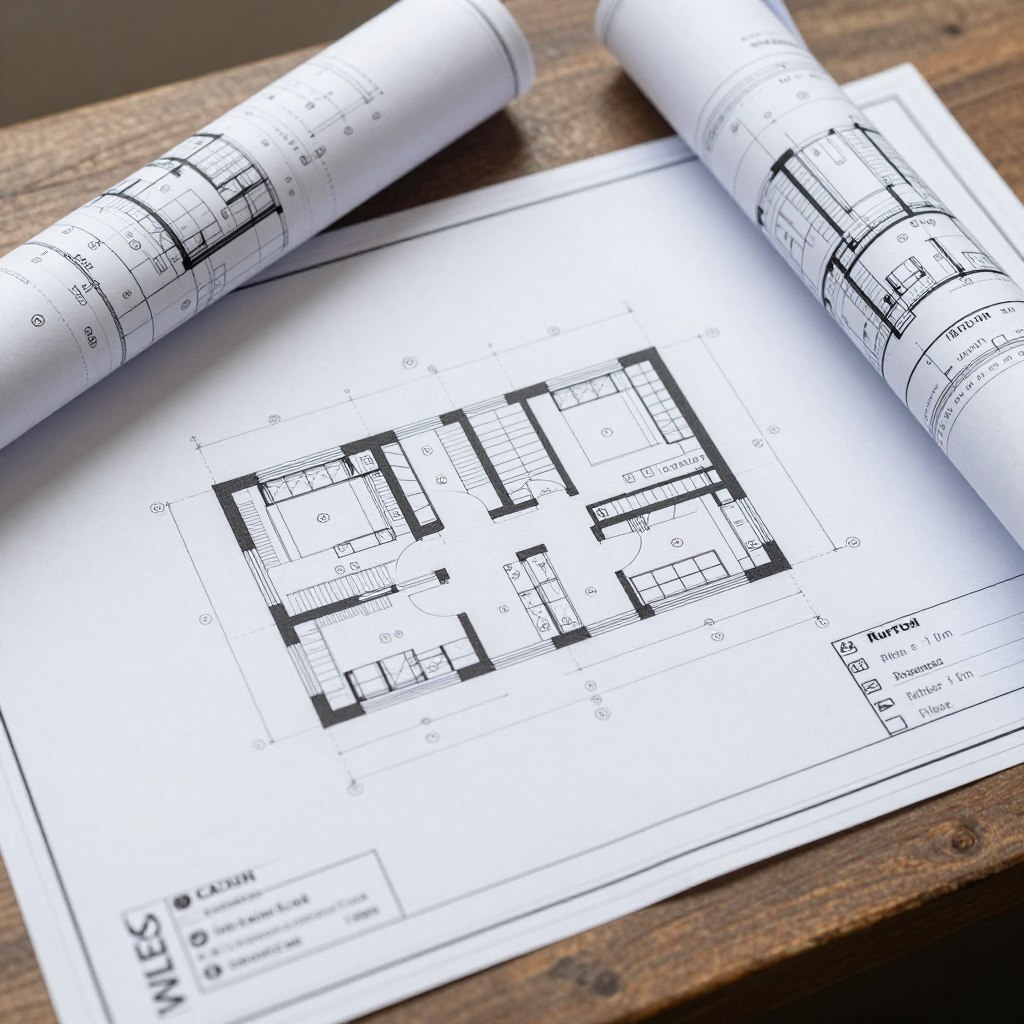 مخططات هندسية للمبنى