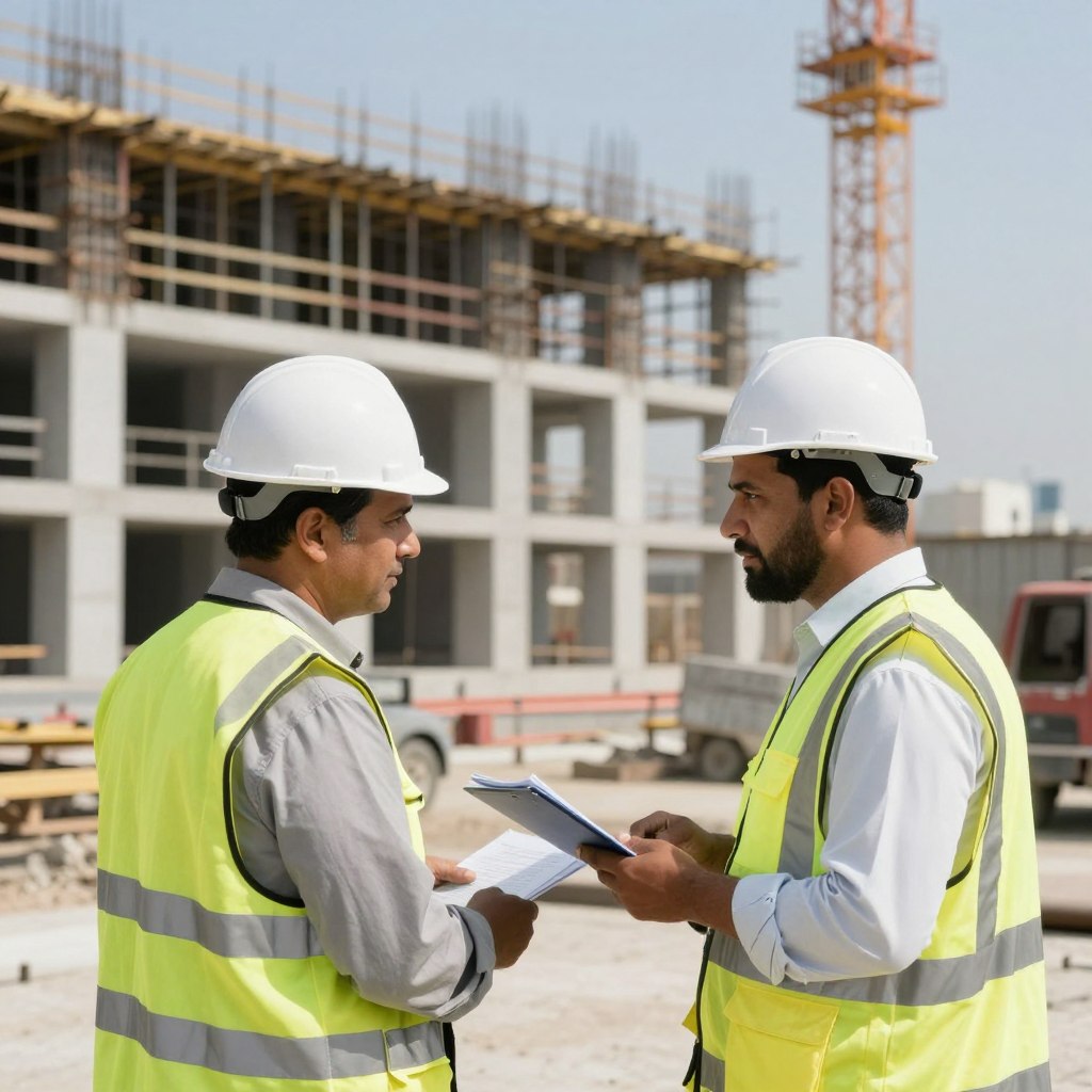 مراقبة التنفيذ في موقع البناء