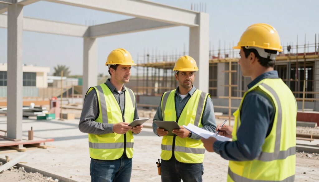 مراقبة جودة البناء في موقع العمل