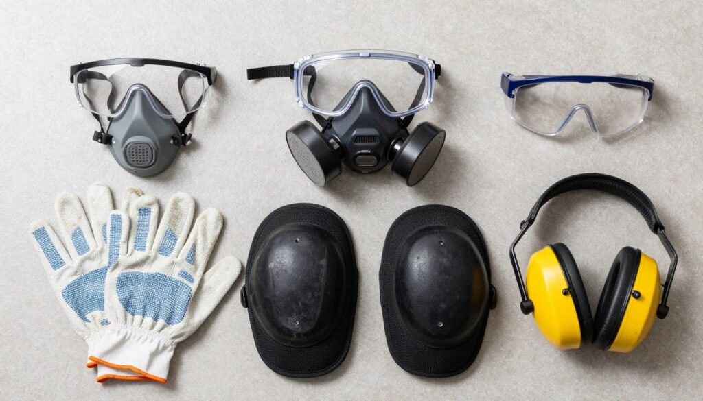معدات السلامة الشخصية لإزالة البلاط
