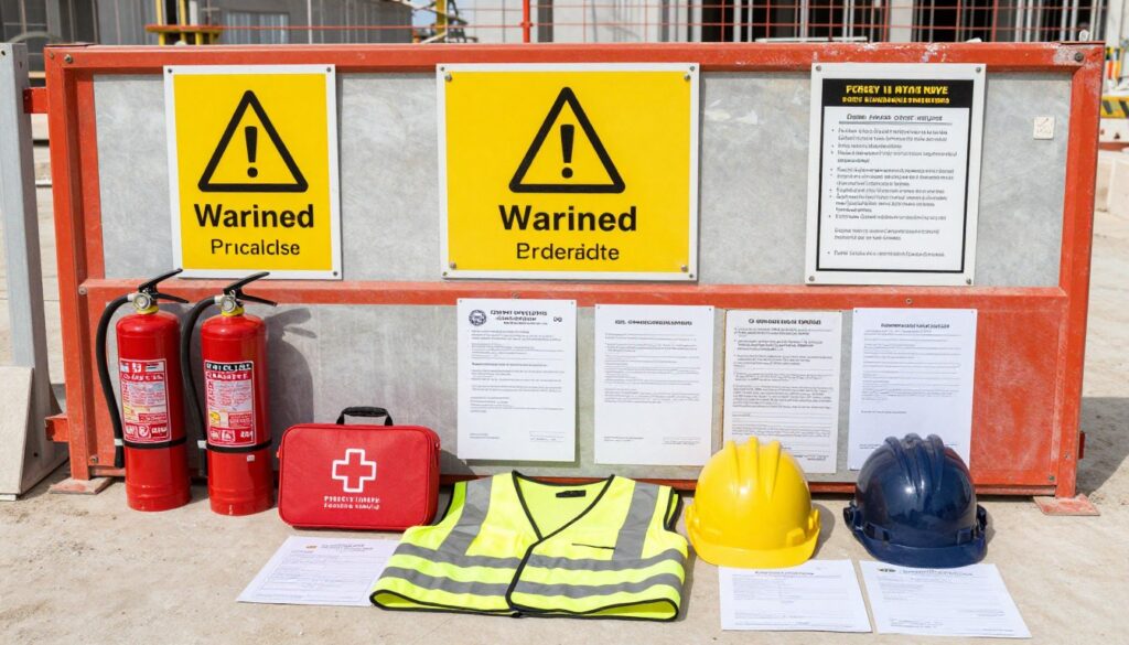 معدات السلامة وإجراءات الوقاية في موقع التكسير