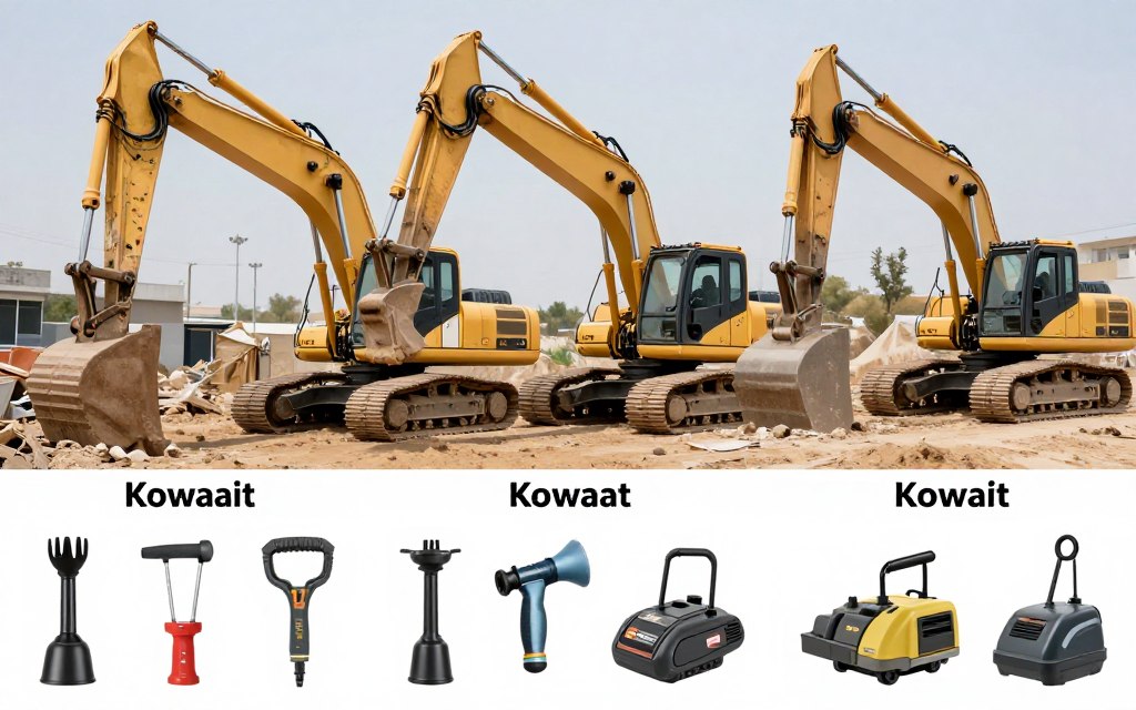 مقارنة بين أنواع معدات الهدم المستخدمة في الكويت