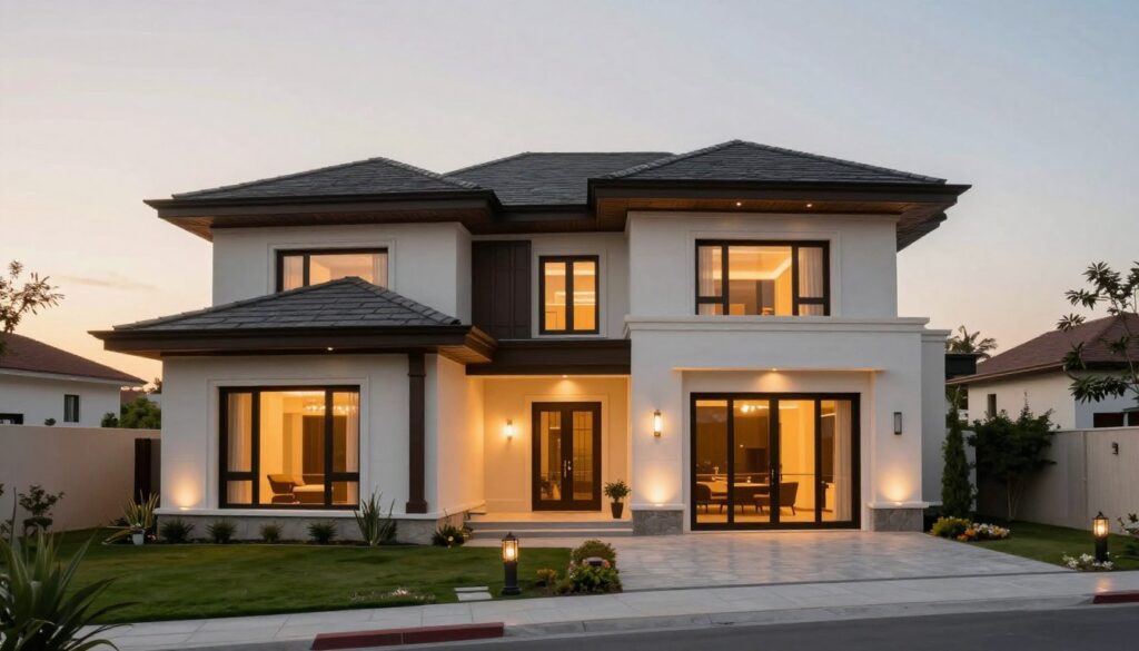 منزل جميل في الكويت مع سقف كيربي عصري ومتين