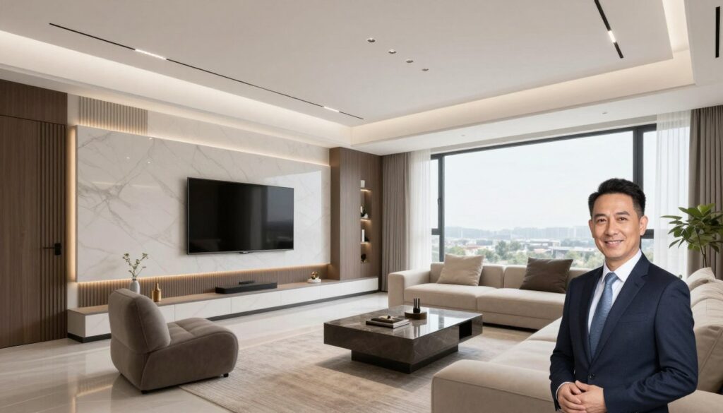 منزل حديث بعد إعادة التشطيب يظهر زيادة القيمة