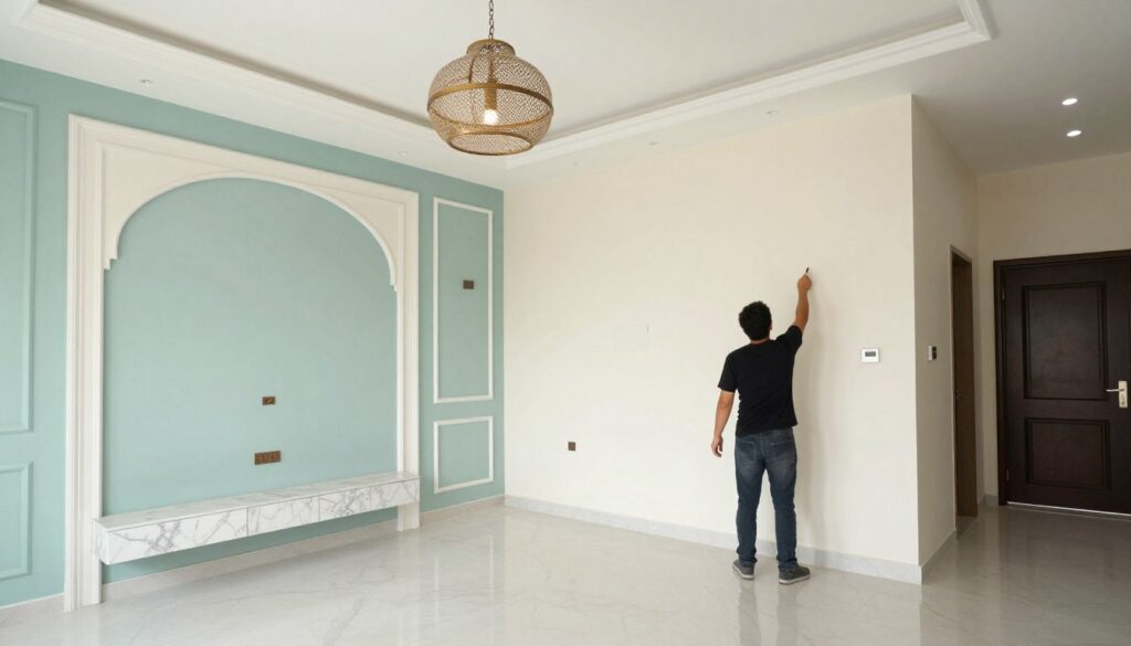 منزل كويتي مكتمل التجديد بخدمات صباغ محترف