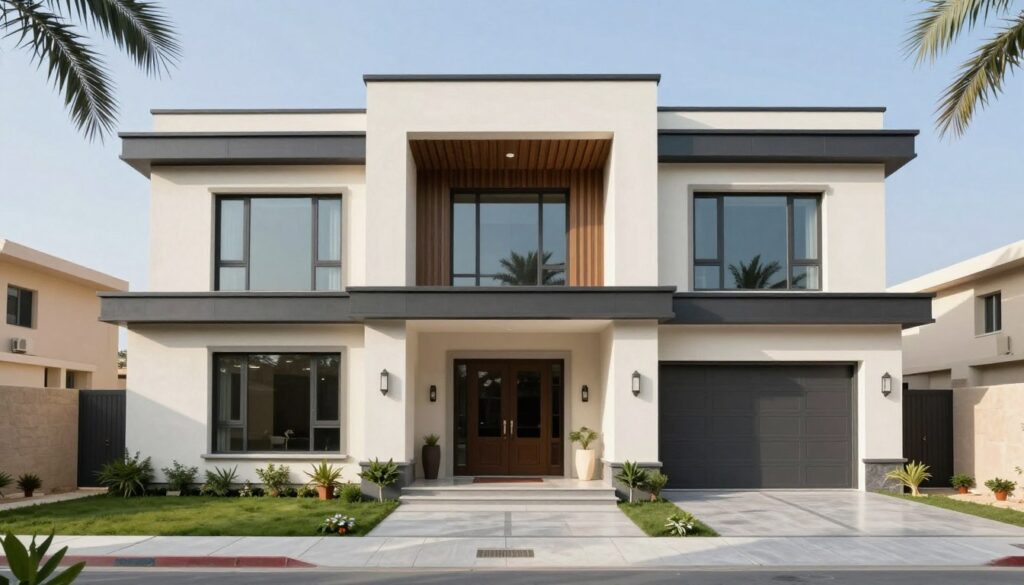واجهة منزل خارجية حديثة بتشطيبات راقية