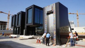 بناء مصاعد وبناء هيكل اسود وموزاييك في الكويت