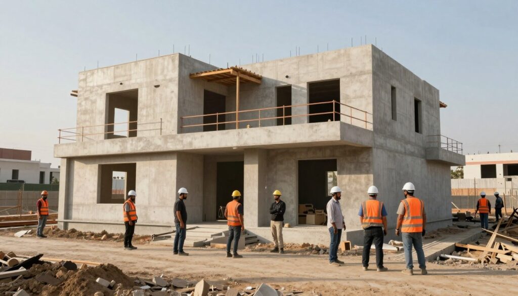 مقاول بناء مبارك الكبير ينفذ مشروع منزل في الكويت